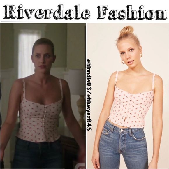 Reformation “Adela” top in cherries 0 - Picture 1 of 5